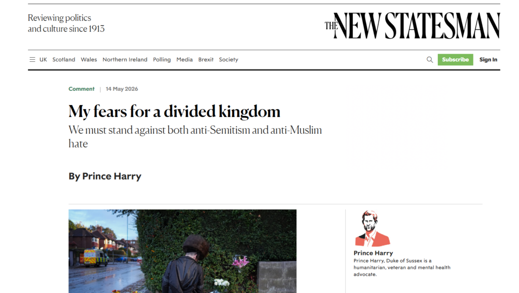 Harry reabre herida nazi y lanza dura advertencia pública