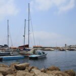 Barcos amarrados en el puerto de Pafos, Chipre