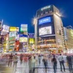 El famoso cruce peatonal de Shibuya en Tokio, Japón