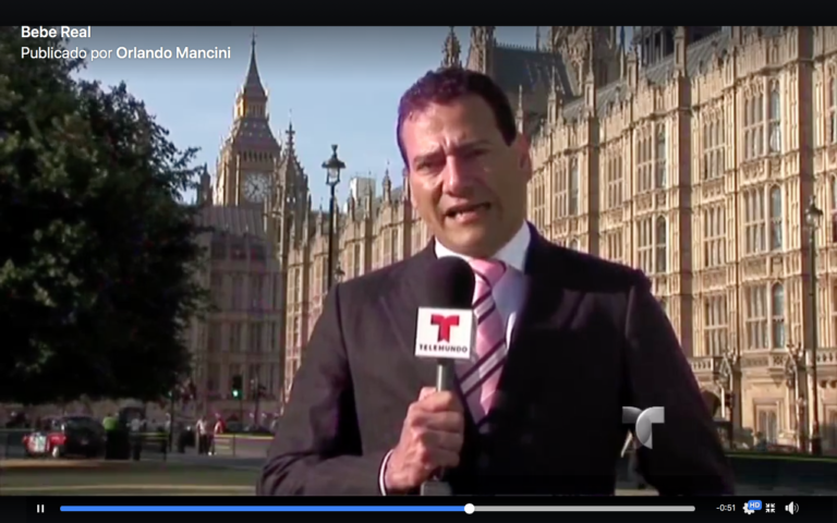 Cerca de Westminster, contando el adiós a Isabel II