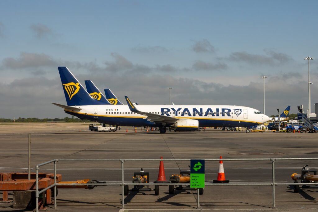Vista del aeropuerto de Stansted cerca de Londres