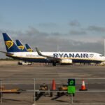 Vista del aeropuerto de Stansted cerca de Londres