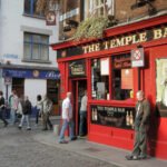 Calle del barrio de Temple Bar en Dublín, Irlanda