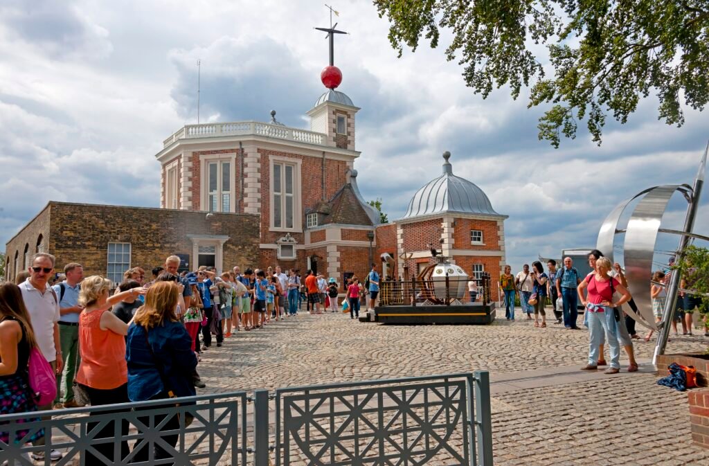 Línea del Meridiano de Greenwich en el Real Observatorio