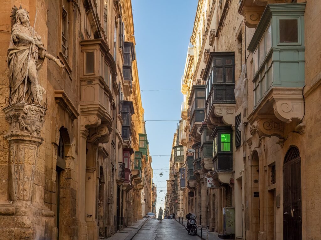 Vista panorámica de La Valeta, capital de Malta, desde el bastión de San Jaime